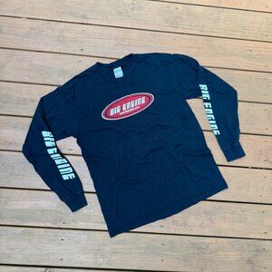 Big Engine Gildan Heavy Cotton Black Long Sleeve Shirt Size Large